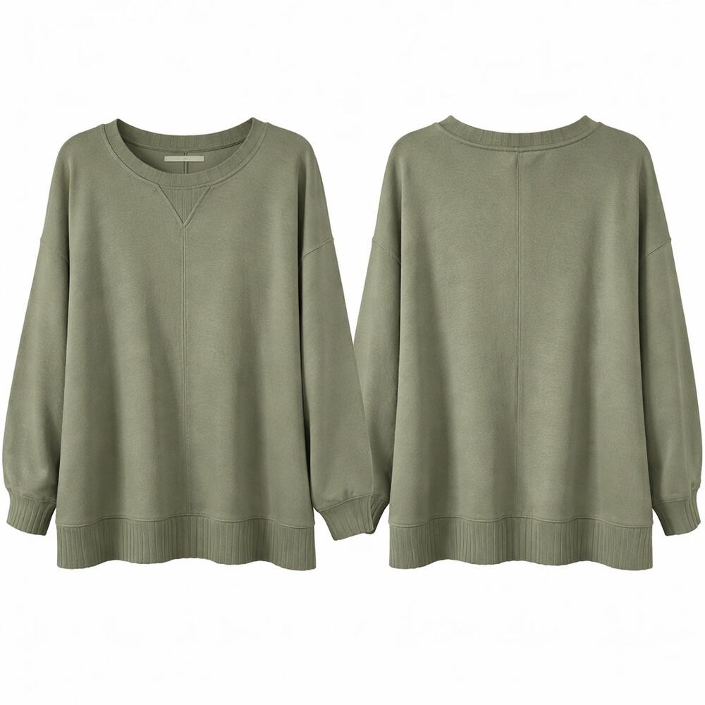 Sonoma Goods for Life Pullover Top 2X Green Oversized Soft Cozy - NEW